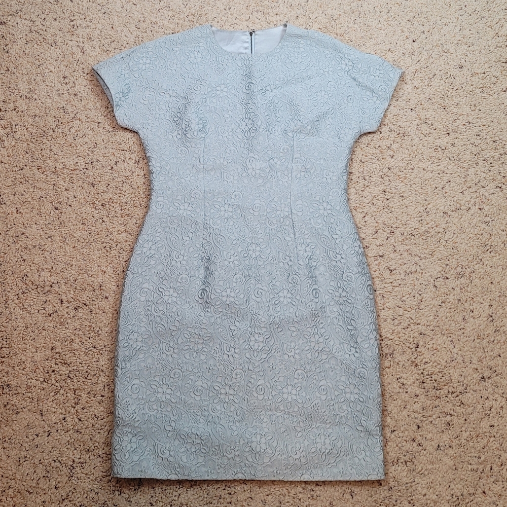 Dolce & Gabbana Pale Blue Cap Sleeve Pencil Dress size 44